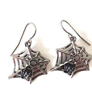 Spider in Spiderweb Earrings